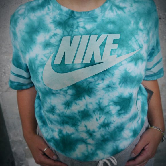 Nike Tops - Nike Tie-Dye Aqua Blue T-Shirt  | Size L